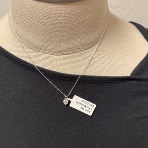 Heart Pendant Moissanite 6X6mm 0.8ct D with sterling silver chain and GRA Card